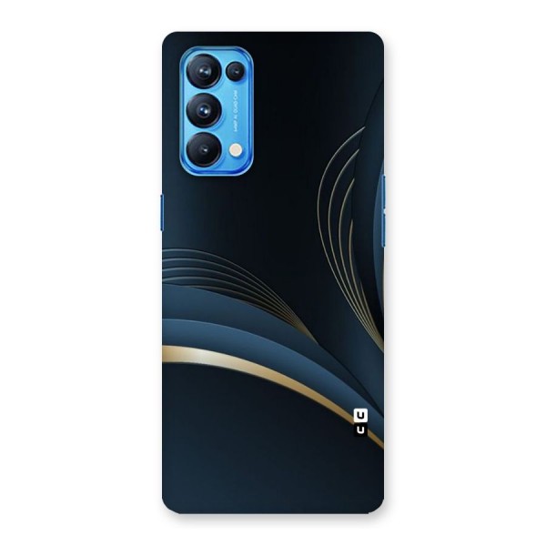 Gold Blue Beauty Back Case for Oppo Reno5 Pro 5G