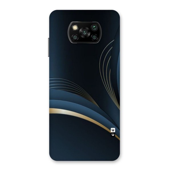 Gold Blue Beauty Back Case for Poco X3