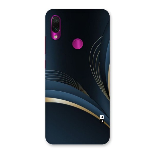Gold Blue Beauty Back Case for Redmi Note 7 Pro