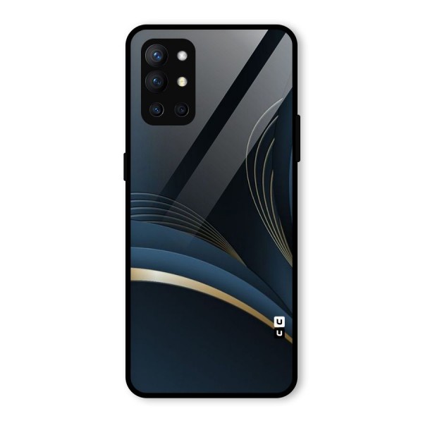 Gold Blue Beauty Glass Back Case for OnePlus 9R