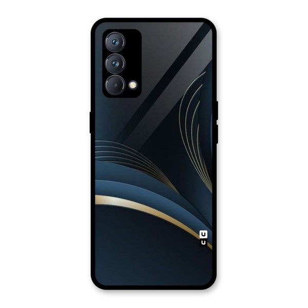 Gold Blue Beauty Glass Back Case for Realme GT Master Edition