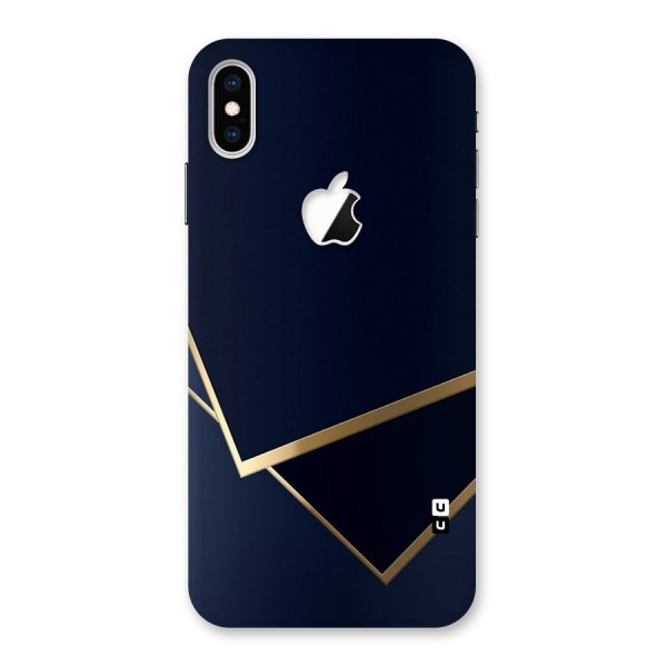 Gold Corners Back Case for iPhone XS Max Apple Cut