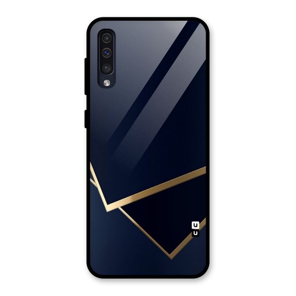 Gold Corners Glass Back Case for Galaxy A50