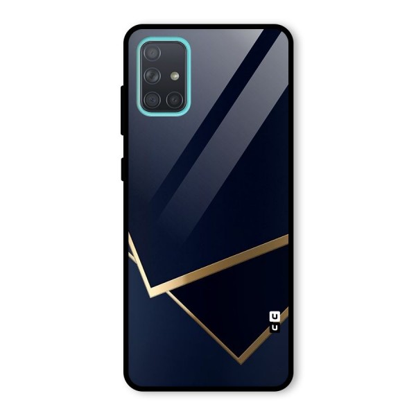 Gold Corners Glass Back Case for Galaxy A71