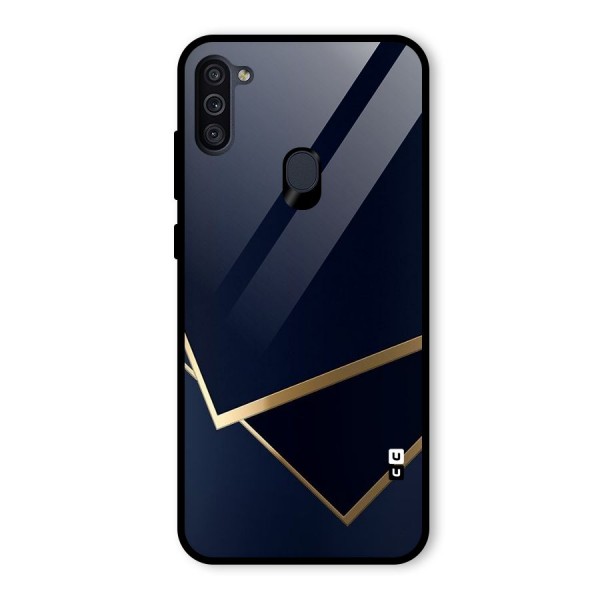 Gold Corners Glass Back Case for Galaxy M11