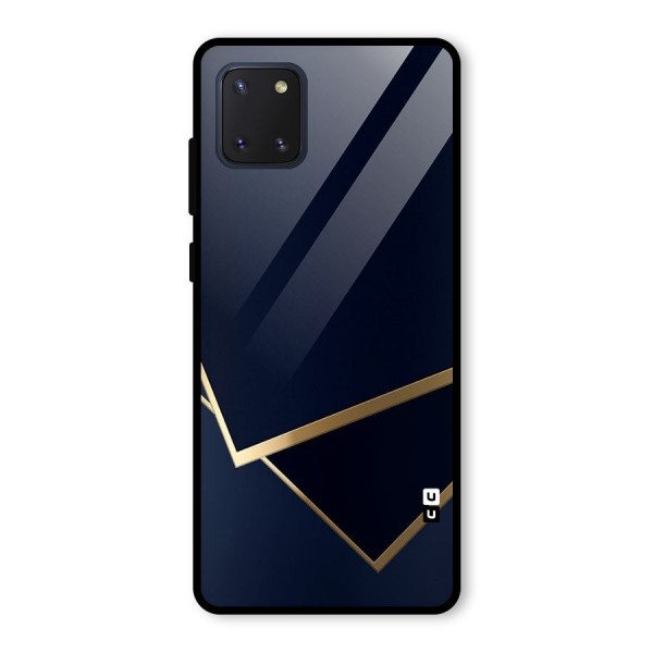 Gold Corners Glass Back Case for Galaxy Note 10 Lite
