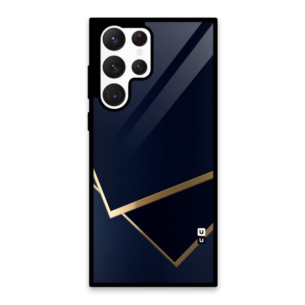 Gold Corners Glass Back Case for Galaxy S22 Ultra 5G