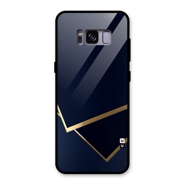 Gold Corners Glass Back Case for Galaxy S8