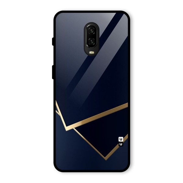 Gold Corners Glass Back Case for OnePlus 6T