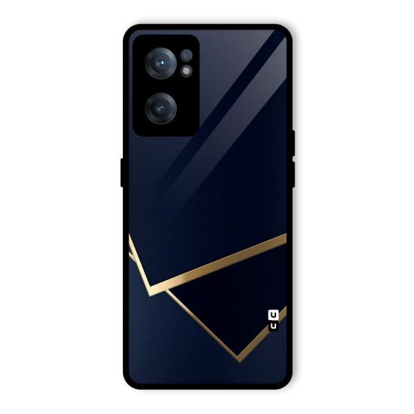 Gold Corners Glass Back Case for OnePlus Nord CE 2 5G