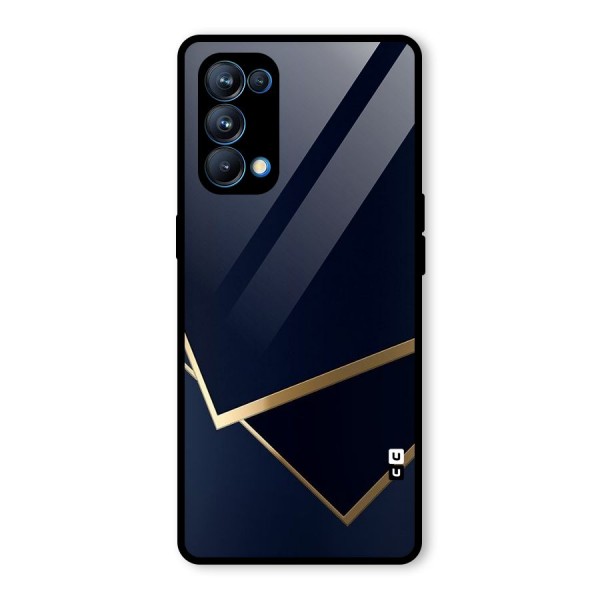 Gold Corners Glass Back Case for Oppo Reno5 Pro 5G