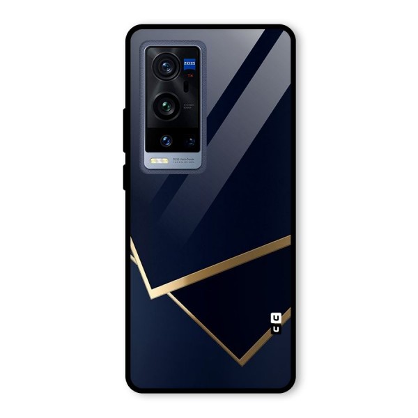 Gold Corners Glass Back Case for Vivo X60 Pro Plus
