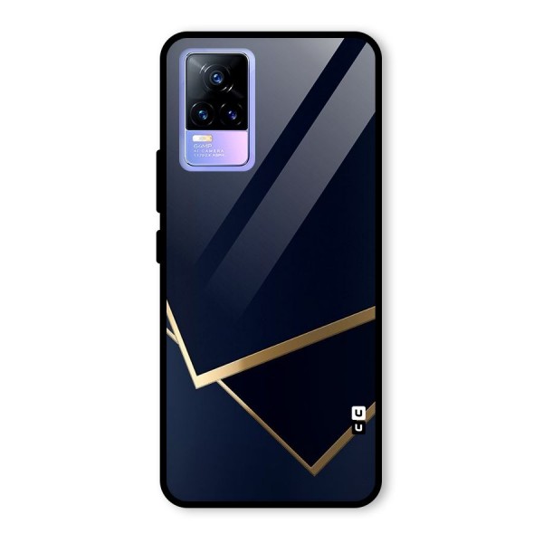 Gold Corners Glass Back Case for Vivo Y73