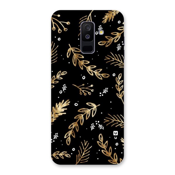 Gold Palm Leaves Back Case for Galaxy A6 Plus
