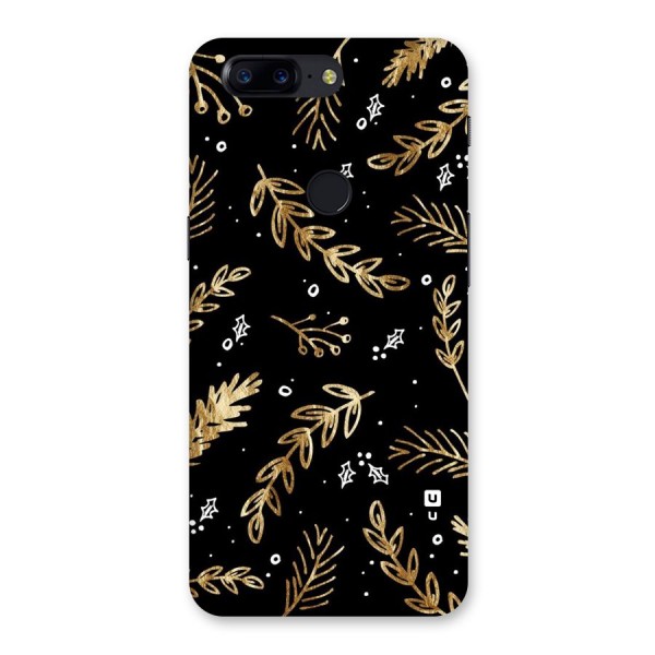 Gold Palm Leaves Back Case for OnePlus 5T