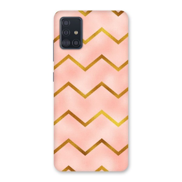 Gold Pink Pattern Back Case for Galaxy A51