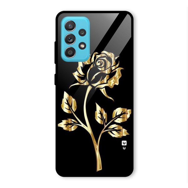 Gold Rose Glass Back Case for Galaxy A52