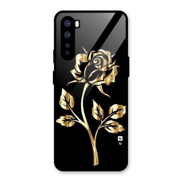 Gold Rose Glass Back Case for OnePlus Nord