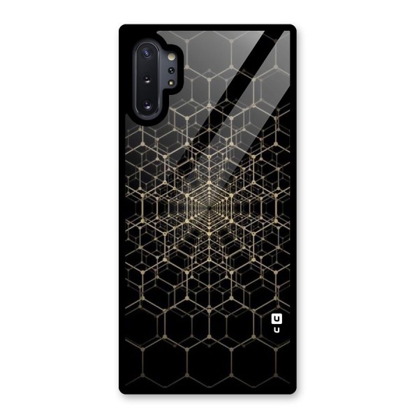 Gold Web Glass Back Case for Galaxy Note 10 Plus