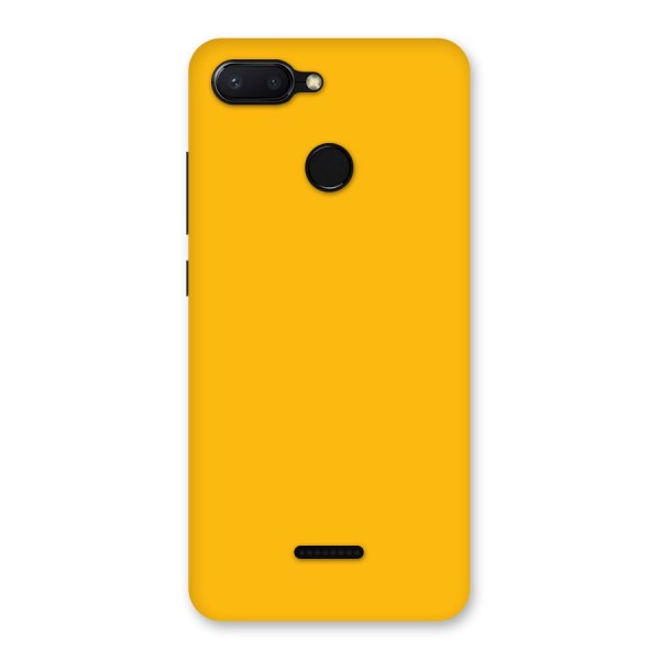 Gold Yellow Back Case for Redmi 6