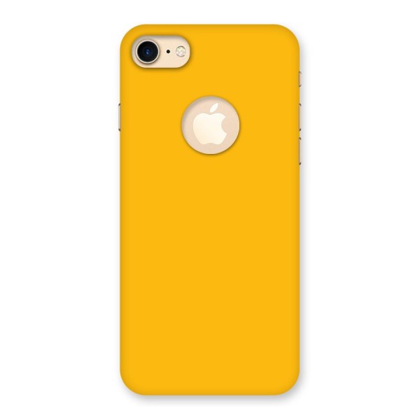 Gold Yellow Back Case for iPhone 7 Logo Cut