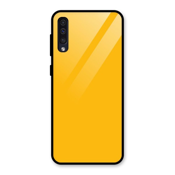 Gold Yellow Glass Back Case for Galaxy A30s