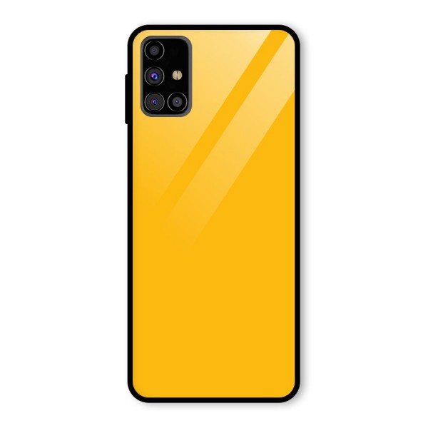 Gold Yellow Glass Back Case for Galaxy M31s