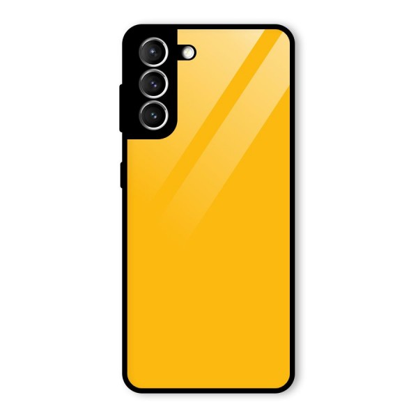 Gold Yellow Glass Back Case for Galaxy S21 5G