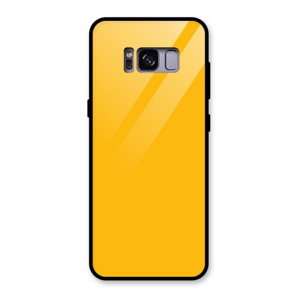 Gold Yellow Glass Back Case for Galaxy S8