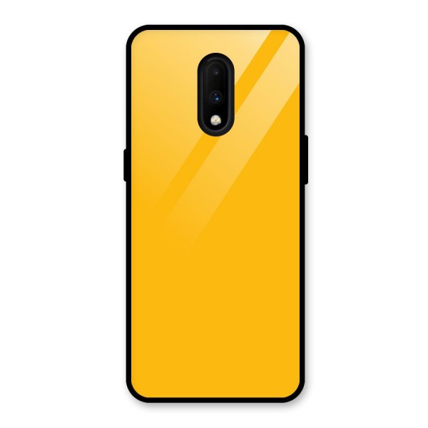 Gold Yellow Glass Back Case for OnePlus 7