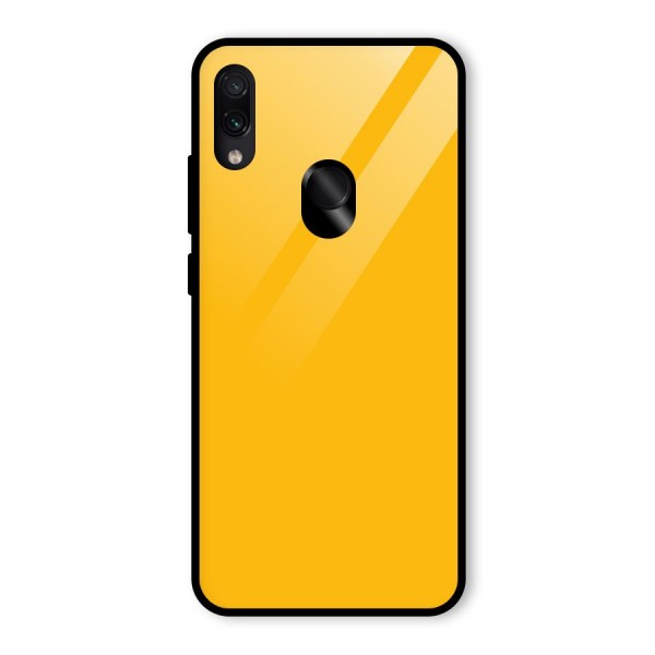 Gold Yellow Glass Back Case for Redmi Note 7S