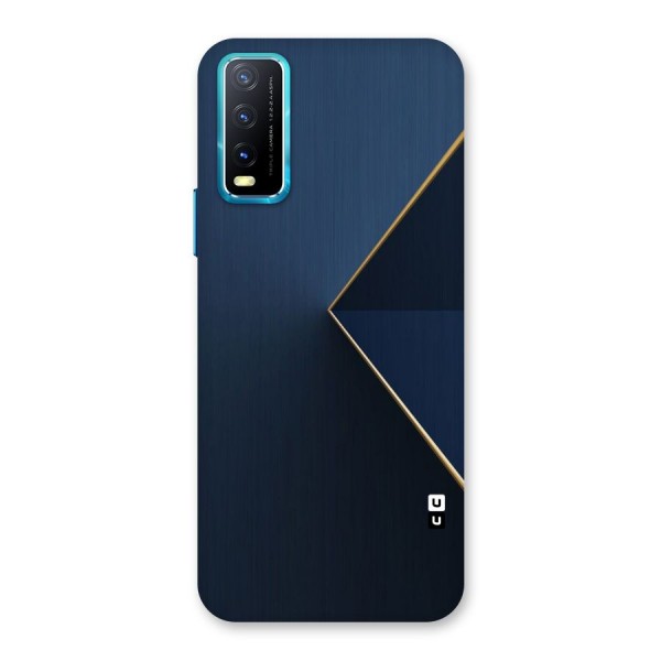 Golden Blue Triangle Back Case for Vivo Y20A