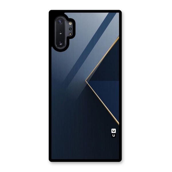 Golden Blue Triangle Glass Back Case for Galaxy Note 10 Plus