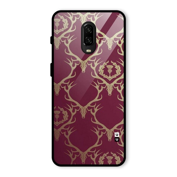 Golden Bull Design Glass Back Case for OnePlus 6T