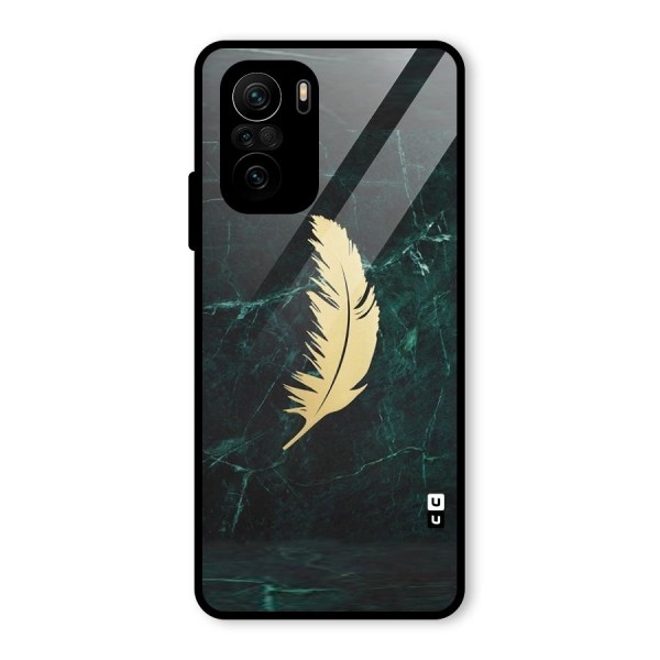 Golden Feather Glass Back Case for Mi 11x