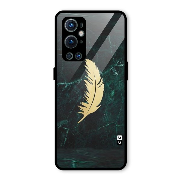 Golden Feather Glass Back Case for OnePlus 9 Pro