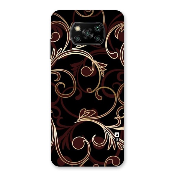 Golden Maroon Beauty Back Case for Poco X3