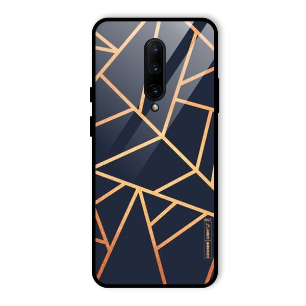 Golden Pattern Glass Back Case for OnePlus 7 Pro