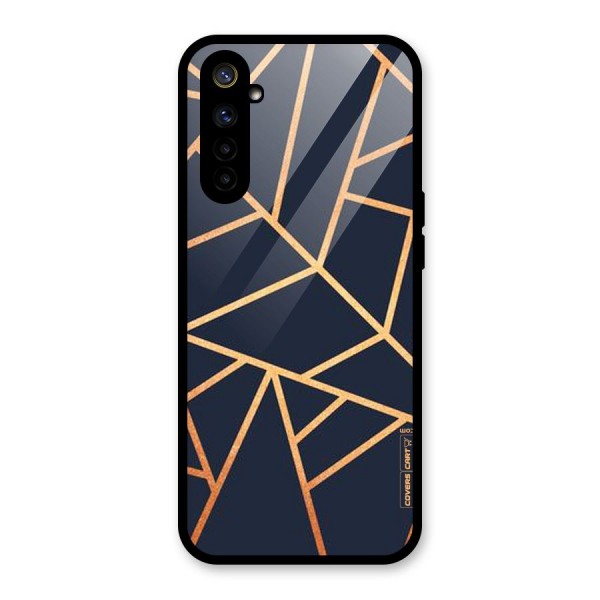 Golden Pattern Glass Back Case for Realme 6