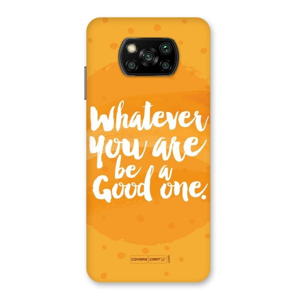 Good One Quote Back Case for Poco X3