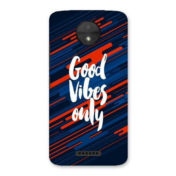 Good Vibes Only Back Case for Moto C