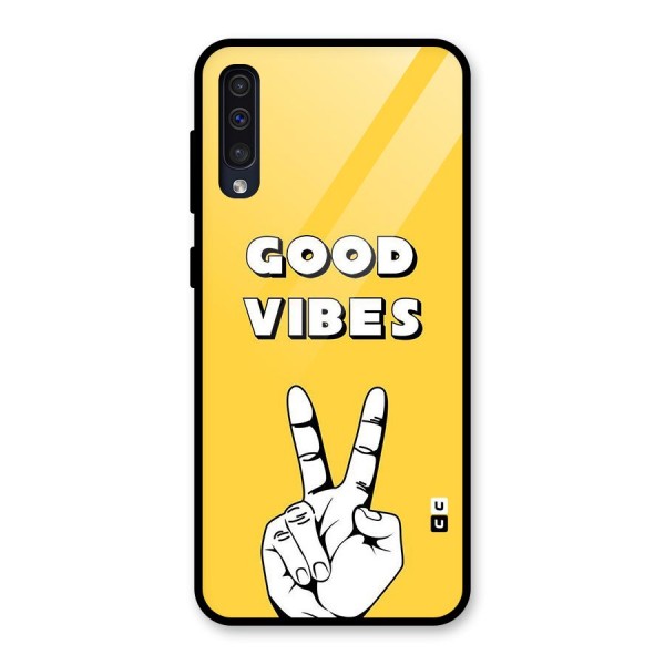 Good Vibes Victory Glass Back Case for Galaxy A50s