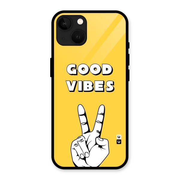 Good Vibes Victory Glass Back Case for iPhone 13