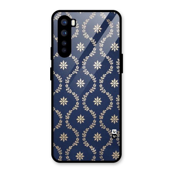 Gorgeous Gold Leaf Pattern Glass Back Case for OnePlus Nord
