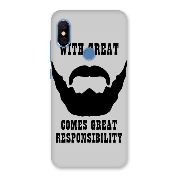 Great Beard Great Responsibility Back Case for Redmi Note 6 Pro