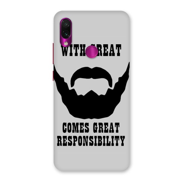 Great Beard Great Responsibility Back Case for Redmi Note 7 Pro