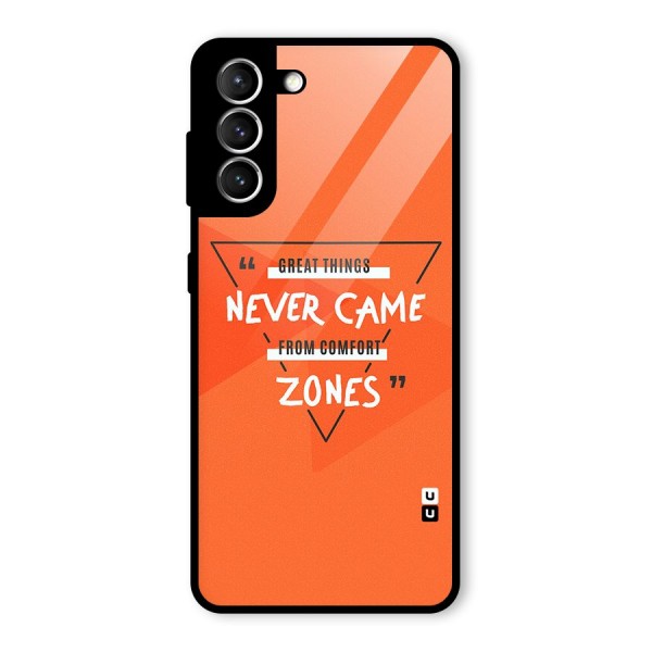 Great Things Comfort Zones Glass Back Case for Galaxy S21 5G