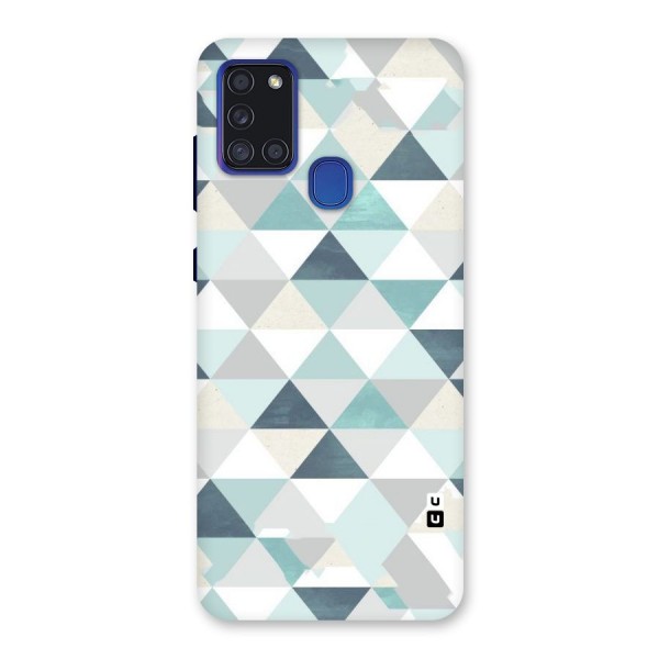 Green And Grey Pattern Back Case for Galaxy A21s