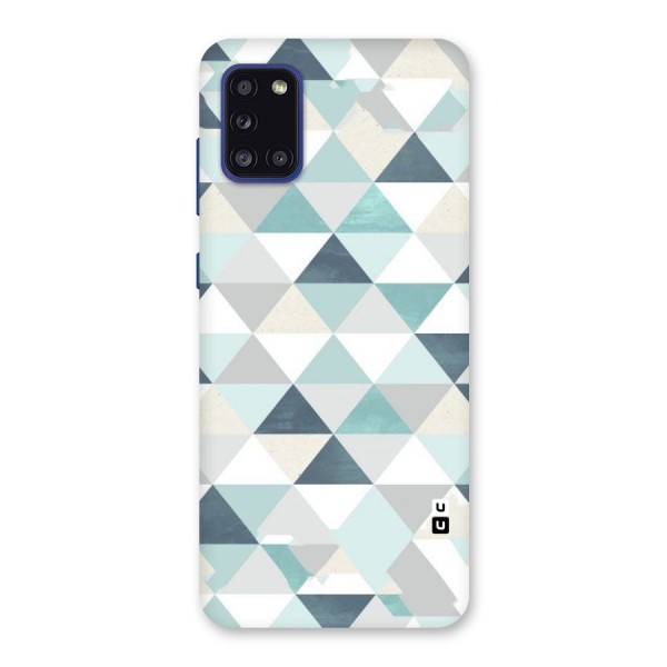 Green And Grey Pattern Back Case for Galaxy A31