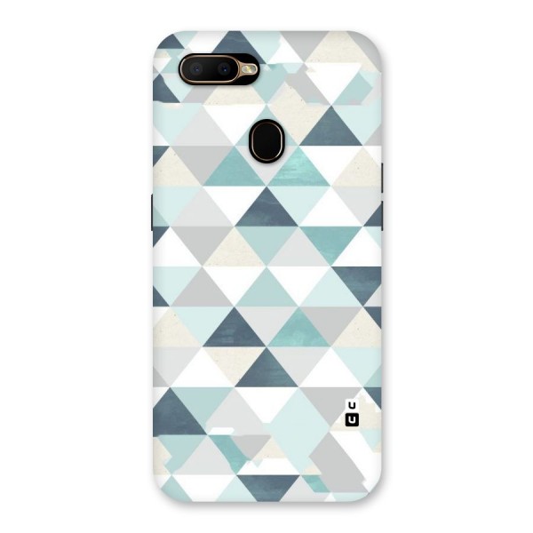 Green And Grey Pattern Back Case for Oppo A5s